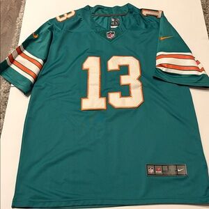 Nike Miami Dolphins Dan Marino Teal and Orange NFL Jersey